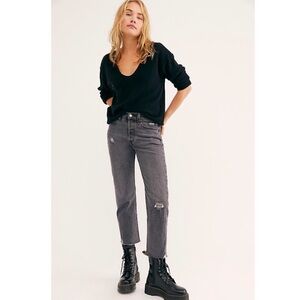 Levi’s Wedgie Straight Raw Hem Jeans